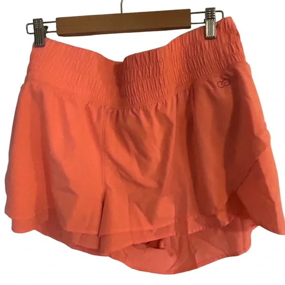 Calia Women’s 3” Step Up Woven High Rise Petal Hem Shorts Lavender & Coral XXL - Picture 3 of 3